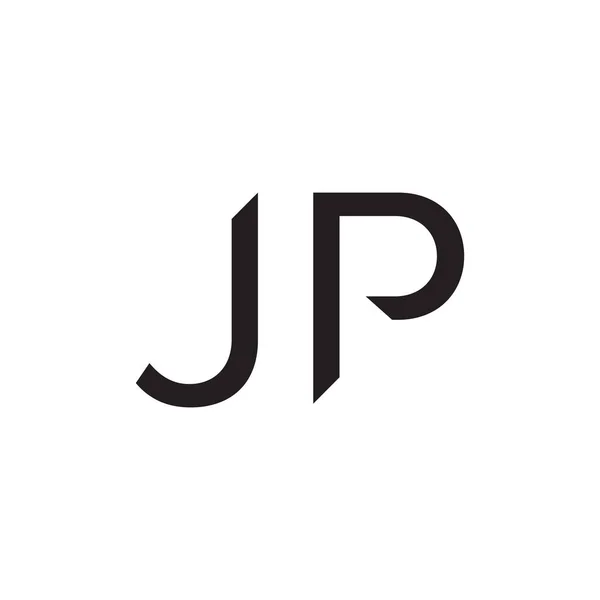 Jp初期文字ベクトルロゴアイコン — ストックベクタ