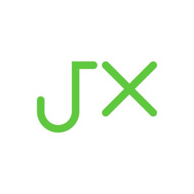 jx ilk harf vektör logo simgesi