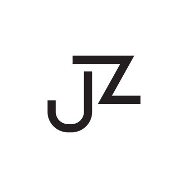 jz ilk harf vektör logo simgesi