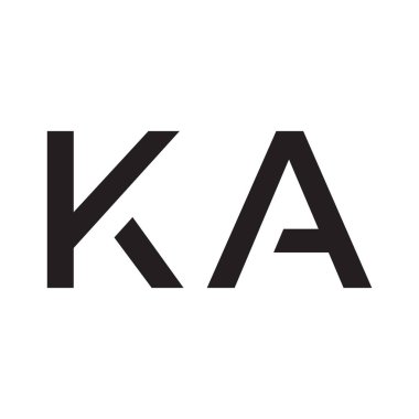 ka ilk harf vektör logo simgesi