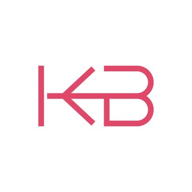 kb ilk harf vektör logo simgesi