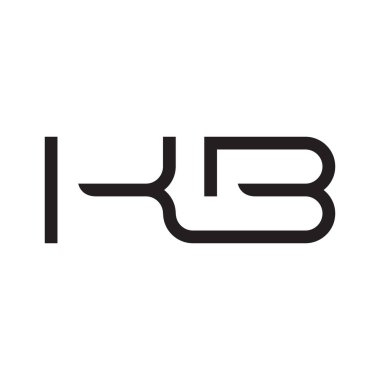 kb ilk harf vektör logo simgesi