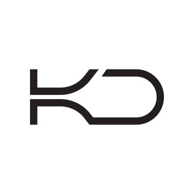 kd ilk harf vektör logo simgesi