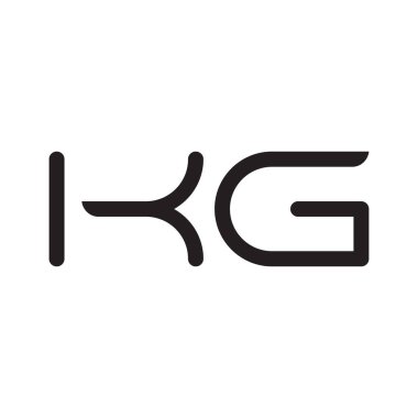 kg ilk harf vektör logo simgesi