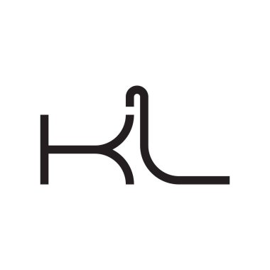 kl ilk harf vektör logo simgesi