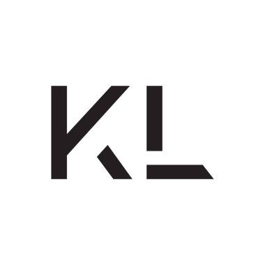 kl ilk harf vektör logo simgesi
