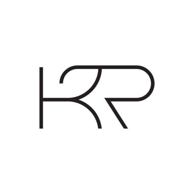 kr ilk harf vektör logo simgesi