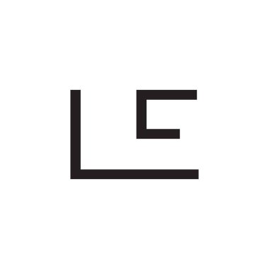 le ilk harf vektör logo simgesi