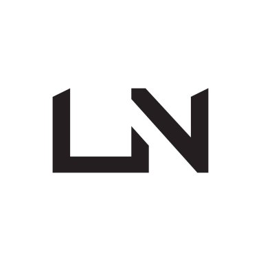 İlk harf vektör logo simgesinde