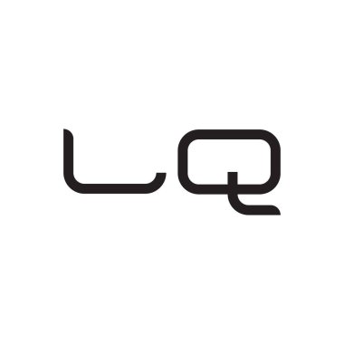 IQ ilk harf vektör logo simgesi