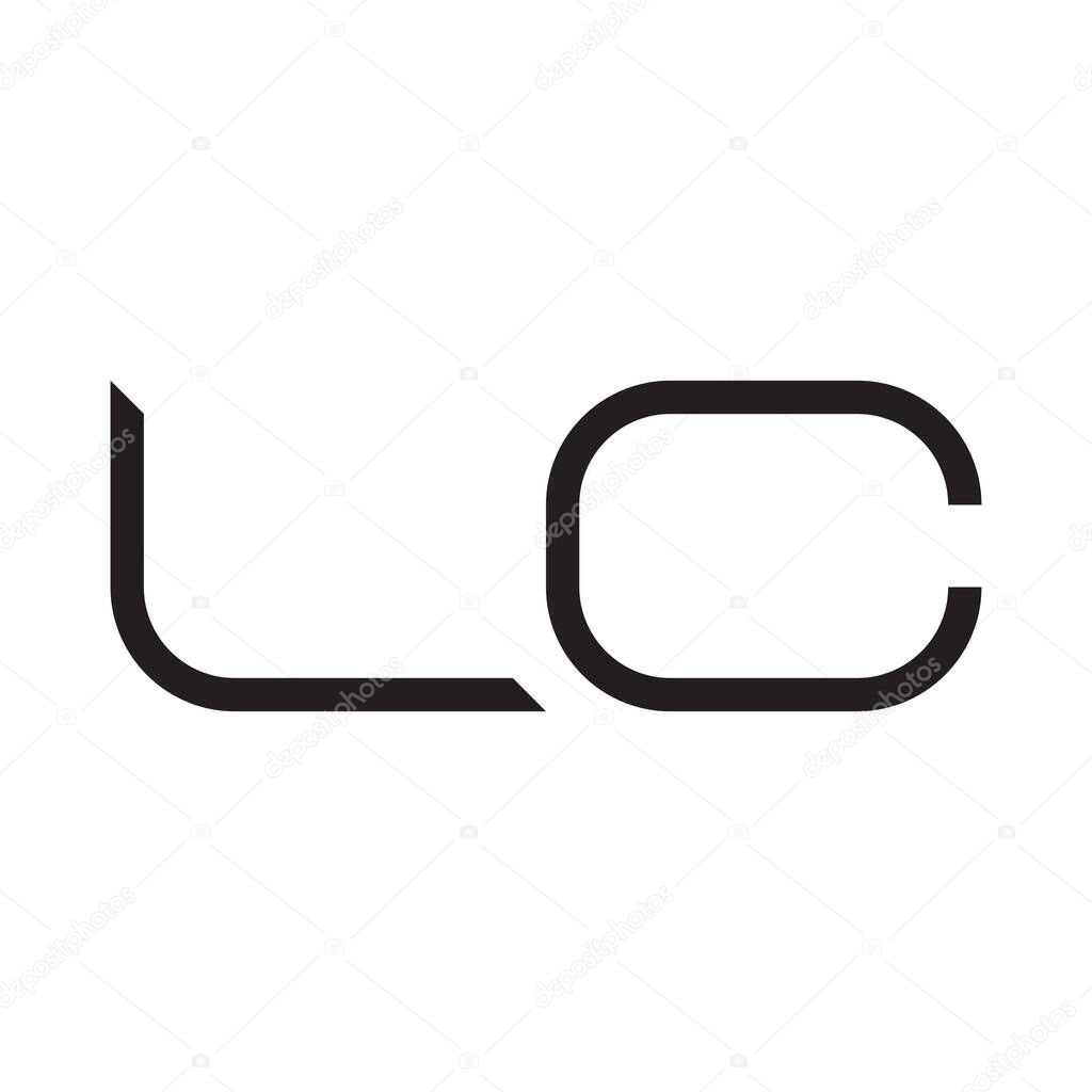 Lc initial letter vector logo icon