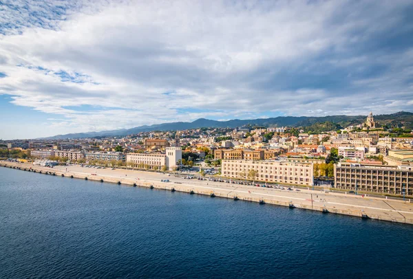 Paesaggio Urbano Lungomare Messina Sicilia Italia — Foto Stock