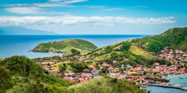 Terre-de-Haut, Guadeloupe, Les Saintes, Karayip Denizi manzarası.