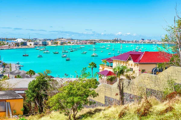 Marigot Paesaggio Portuale Saint Martin — Foto Stock