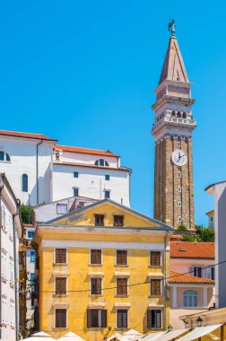 Saat Kulesi, Piran, Slovenya.