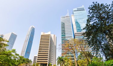 Modern iş binaları, Hong Kong 'daki gökdelenler..