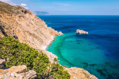 Amorgos Adası, Kiklad, Ege Denizi, Yunanistan.