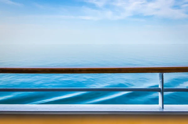 Bateau Croisière Balustrade Avec Vue Sur Océan — Photo