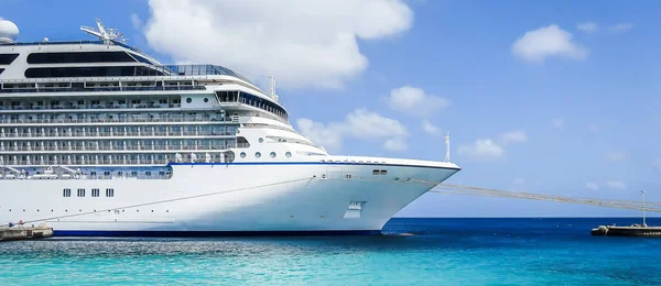 Cruise Schip Zijaanzicht Banner — Stockfoto