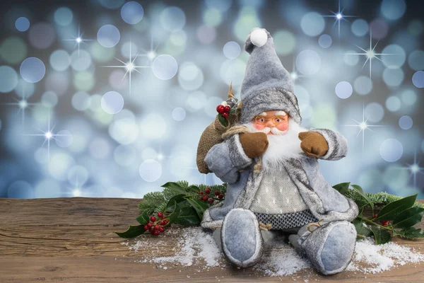 Weihnachtsmann Mit Magischem Hintergrund — Stockfoto