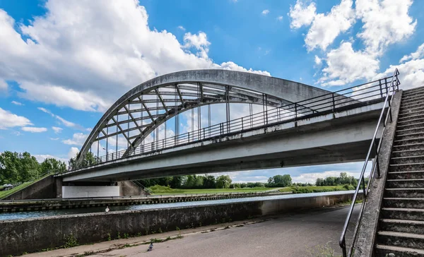 Подвійний Бетонний Арочний Міст Через Річку Нете Зандговені Бельгія — стокове фото