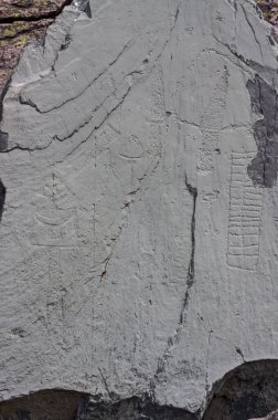 Kabilenin şefi - Valle des Mervering 'deki Petroglyphs