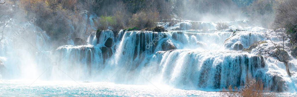 Beautiful massive waterfall 