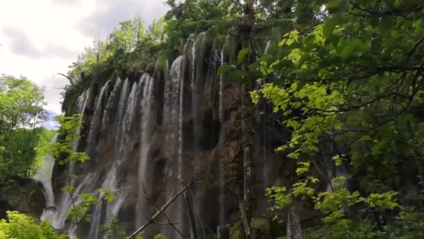 Cascade Veliki Gifle Dans Parc National Des Lacs Plitvice Eau — Video