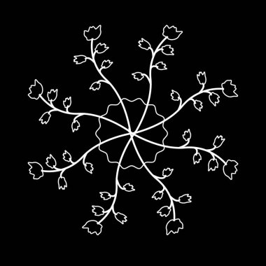    Kar tanesi alışılmadık vektör çizimi. Dekoratif unsur. İzole edilmiş.