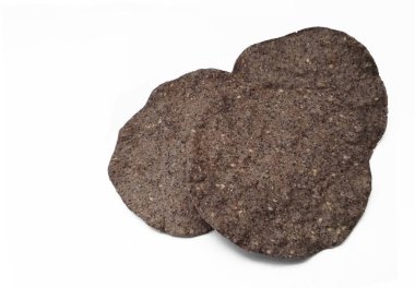 Kızarmış mavi mısır tortilla, tostada. Boşluğu kopyala