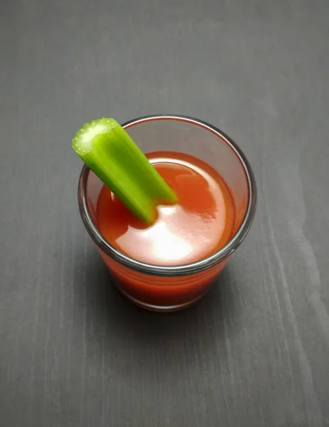 Bloody Mary Vampire Cocktail Cóctel Sangrita Palo Apio Vista Superior — Foto de Stock