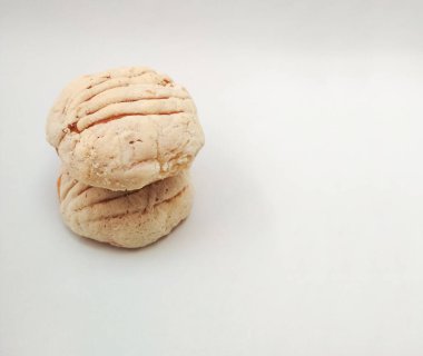 Bir çift chonchas vanilya aromalı fotokopi alanı Meksika fırını