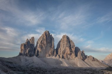 Tre cime di lavaredo, Kuzey İtalya 'da Dolomitlerin kaya ve oluşumları.