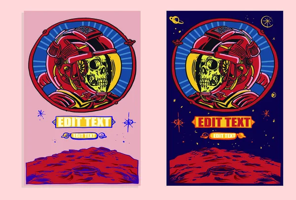 kurukafa alanı astronot poster şablonu