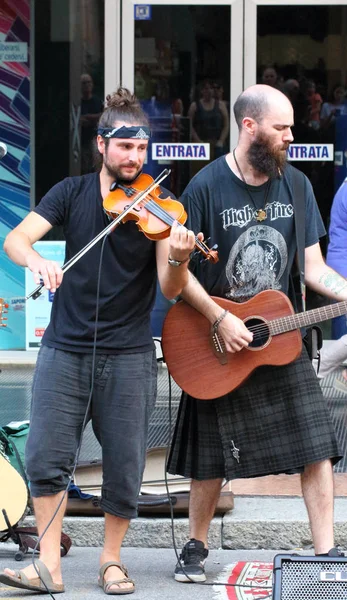 Ferrara Italia September 2019 Ferrara Buskers Festival September Tillägnas Gatukonsten — Stockfoto