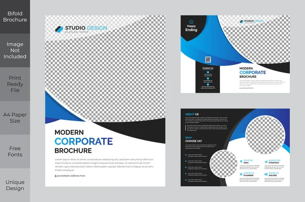 Creatief Multifunctioneel Brochure Sjabloon Ontwerp Met Pagina Eenvoudig Bewerken Magazine — Stockvector