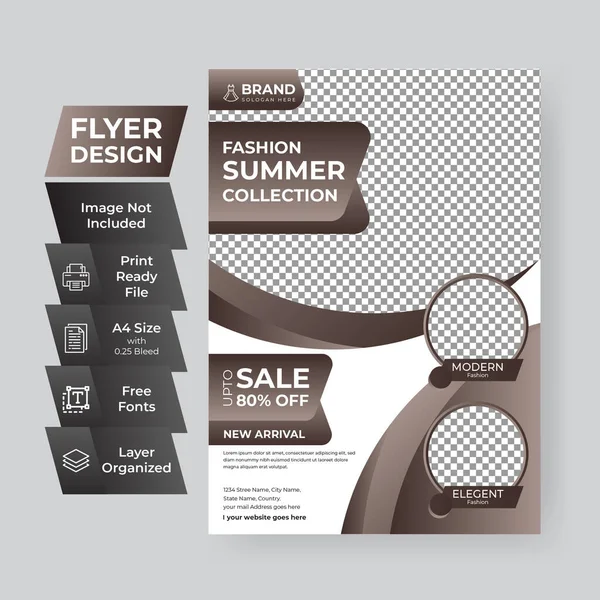 Corporate Flyer Template Design Brochure Annual Report Magazine Poster Corporate — Vettoriale Stock