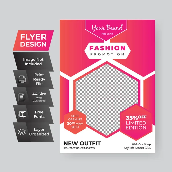 Corporate Flyer Şablon Tasarım Broşürü Yıllık Rapor Dergi Poster Şirket — Stok Vektör