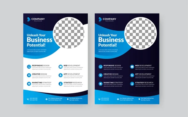 Corporate Flyer Template Design Brochure Annual Report Magazine Poster Corporate — Stock Vector