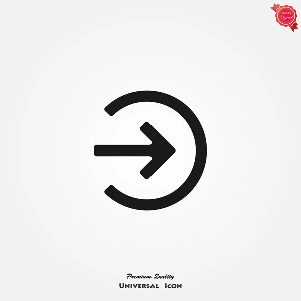 Oturum açma işareti, daire, ok illüstrasyon vektör 