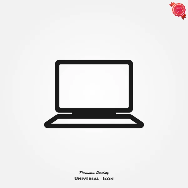 Laptop Ícone Plano Ilustração Vetorial —  Vetores de Stock