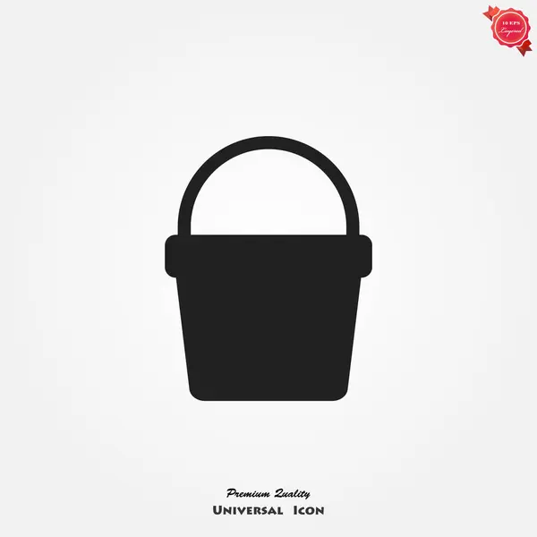 Cubo Icono Plano Aislado Sobre Fondo Blanco Vector Ilustración — Vector de stock