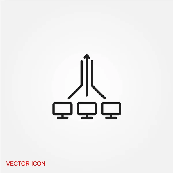 Аналитическая Плоская Иконка Векторная Иллюстрация — стоковый вектор