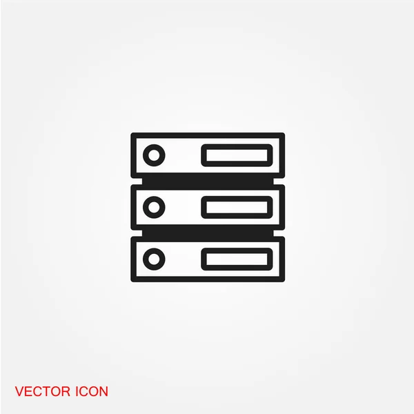 Server Flaches Symbol Vektorabbildung — Stockvektor