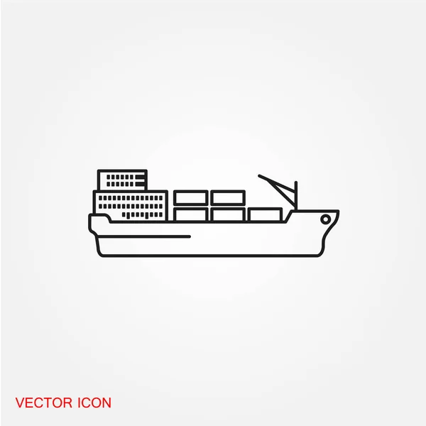 Bateau Icône Plate Isolé Sur Fond Blanc Vecteur Illustration — Image vectorielle