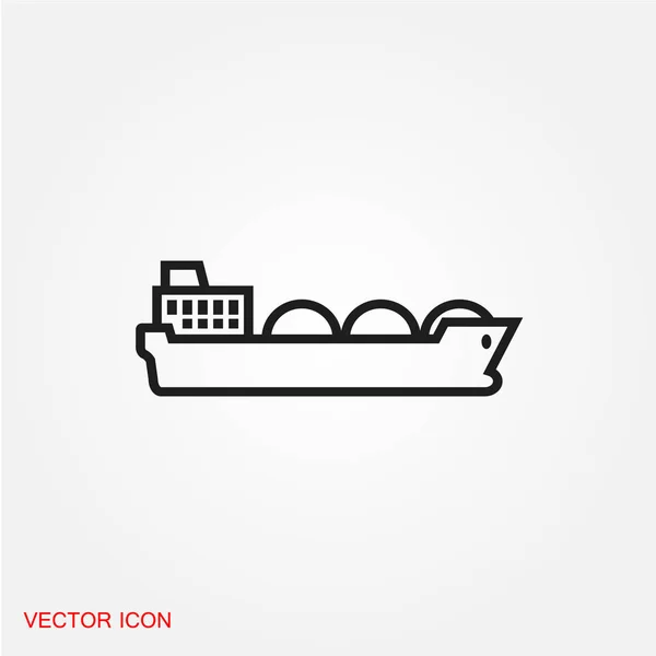 Nave Icono Plano Aislado Sobre Fondo Blanco Vector Ilustración — Vector de stock