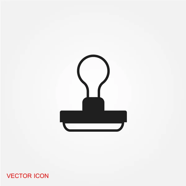 Sello Oficina Icono Plano Aislado Sobre Fondo Blanco Vector Ilustración — Vector de stock