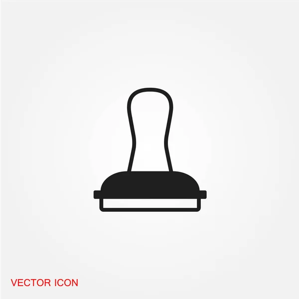 Office Stamp Flat Icon Isolated White Background Vector Illustration — Stock Vector