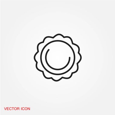 office damga düz simgesi beyaz arka plan, vektör, illüstrasyon izole