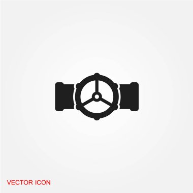 Beyaz arka plan, vektör, illüstrasyon izole gaz musluk düz simgesi